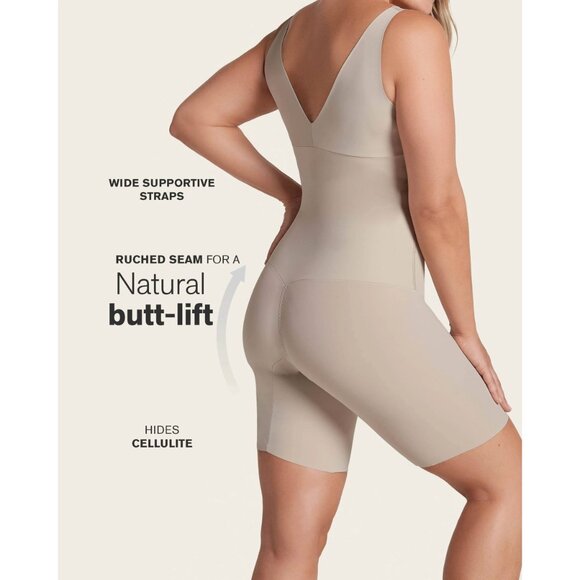 NWT Leonisa Women's Beige Undetectable Step-In Mid-Thigh Body Shaper Size L 3175 - Picture 5 of 12